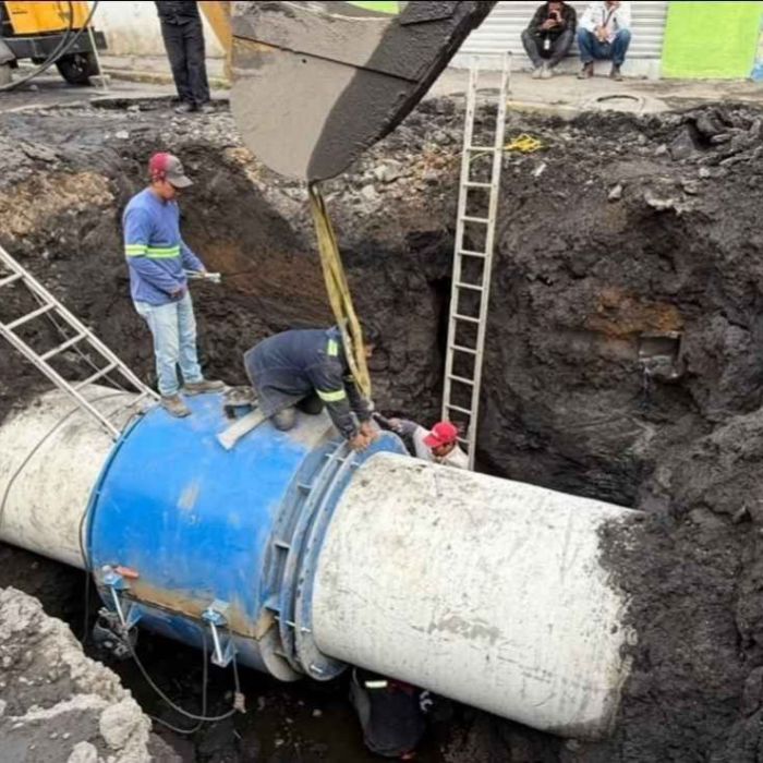 Concluye reparación de fuga en el Ramal Tláhuac; suministro de agua se normalizará gradualmente