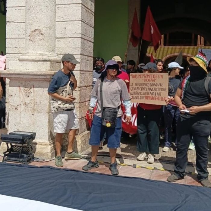 Marchan en Mérida en apoyo a Palestina y contra la participación de empresas israelíes en Yucatán