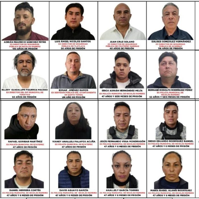 Operación Enjambre suma 27 condenas y más de mil 200 años de prisión en el Edomex