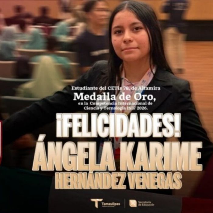 Sheinbaum felicita a estudiante tamaulipeca que ganó oro en Indonesia con un extintor acústico