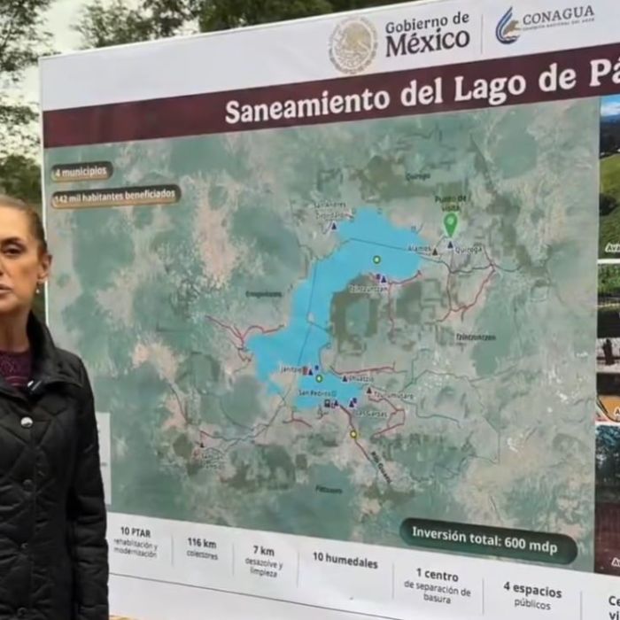 Sheinbaum supervisa acciones para sanear el Lago de Pátzcuaro desde Quiroga