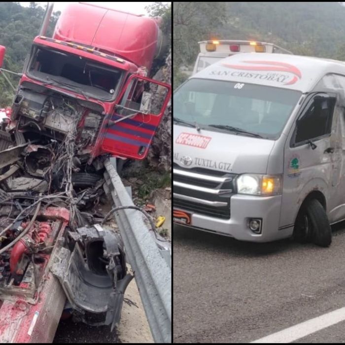Tráiler sin frenos arrastra vehículos en la autopista San Cristóbal-Chiapa de Corzo; hay un muerto